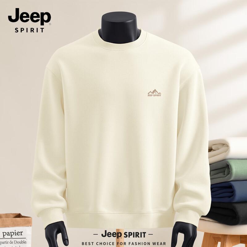 JEEP SPIRIT Men's 2025 Loose-Fit Crewneck Sweatshirt