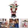 Festive Santa Claus Waiter Tray Sculpture Charming Resin Figurine For Christmas Decor