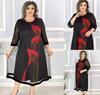 European & American Print, Fashionable Loose Plus-Size Women's Dress