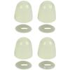 Set of 4 Toilet Bolt Covers with Glow in the Dark Night Light Plastic Push-on Screw for Toilet Bowl Hardware in Bathrooms