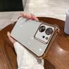 Case for Xiaomi 13T Pro,13T Electroplated Color Border Clear Phone Casing Cover