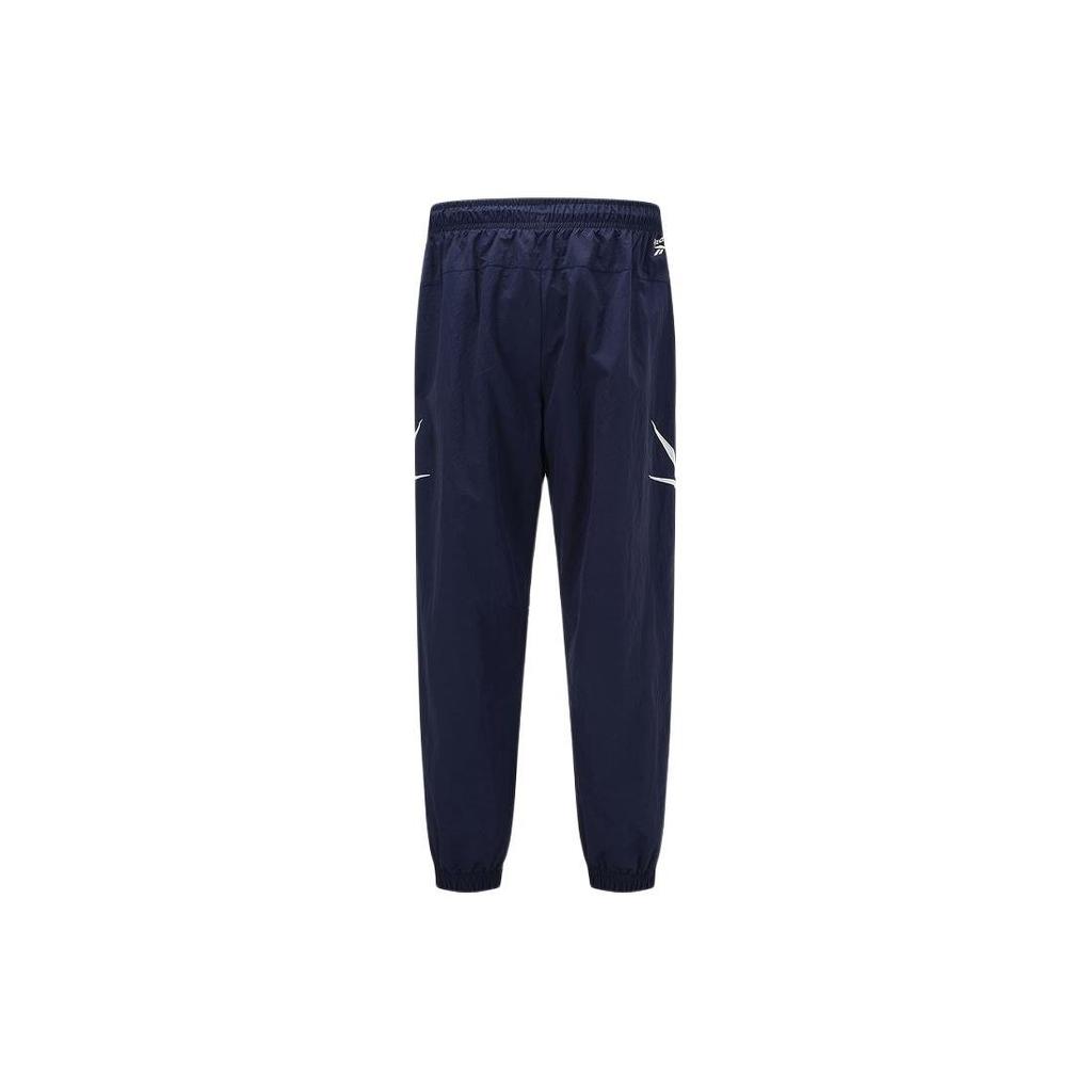 Reebok Mid Rise Drawstring Fashion Cuffed Casual Knit Sports Pants Unisex pants Dark-Blue 24SRC609UGN2