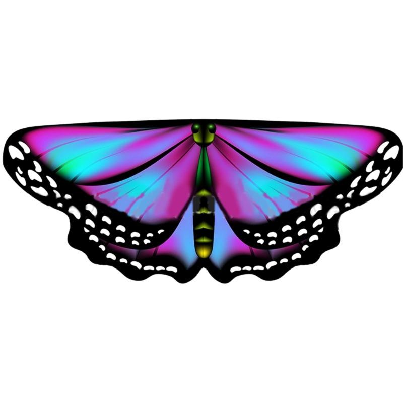Boys Girls Shawl Butterfly Wing Dancing Party Photo Fairy Cosplay Accessory Christmas Halloween Dress up Cape Coverups