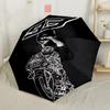 Racing Spirit: Marquez's Emblem Portable Automatic Umbrella Compact 8-Rib Lightweight Sturdy Construction for Outdoor Daily Use Outdoor Accessory