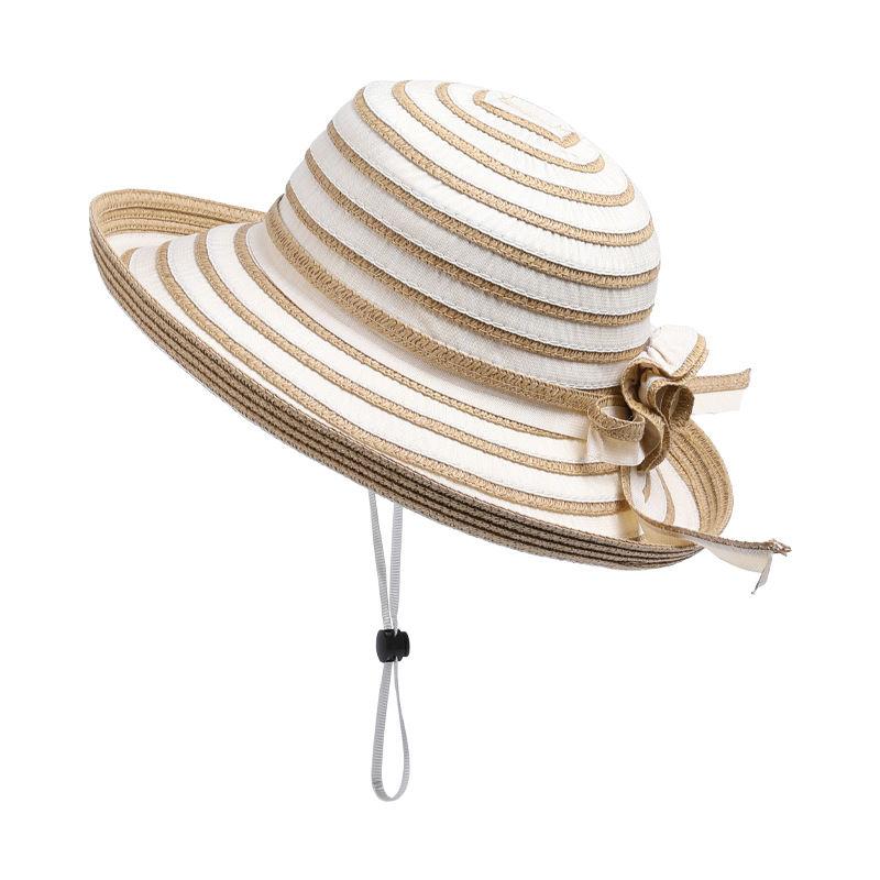 

Летняя деревенская шляпа с травяным плетеным цветком, модная шляпа от солнца для женщин, защита от солнца на пляже, шляпа рыбака adjustable