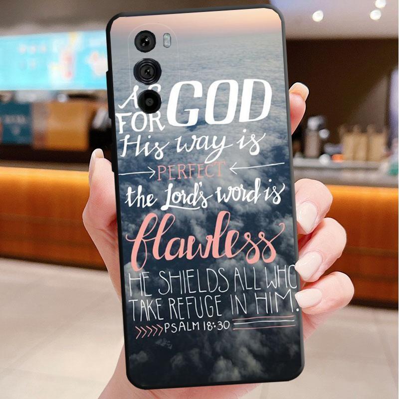 Bible verse Christ Jesus Funda Phone Case For Motorola Edge 50 40 Pro 60 50 40 30 Ultra Neo Fusion Moto G Play G Stylus G Power
