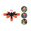 Orange Adjustable Atomizing Nozzle Kit 4/5/6/7-Heads Micro-Sprayer 4/7mm Hose Ground Rod Anti-drip Device Micro-Sprinkler 10Sets