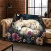 Märchenfuchs Cartoon Flanelldecke Weiche Warme Überwurfdecke für Schlafzimmer Wohnzimmer Bett Reise Camping Picknick Geschenk Kinder