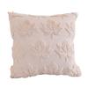 Autumn Pillow Cover Plush Faux Fur Pillowcase with 3D Leaf Art Farmhouse Bohemian Style Invisible Zipper Pillow Case