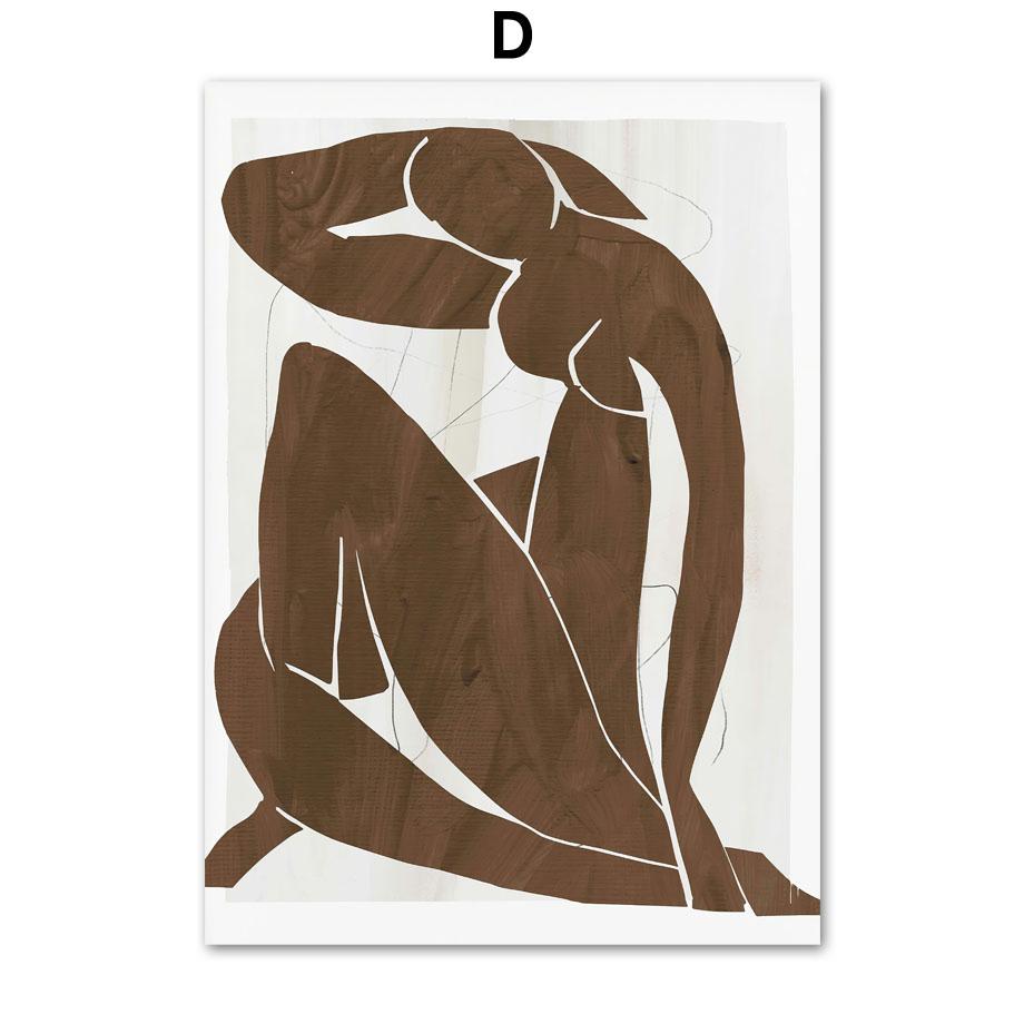 Abstract Matisse Body Nude Face Line Wall Art, Canvas Painting, Nordic Posters and Prints, Wall Pictures, Living Room Decor