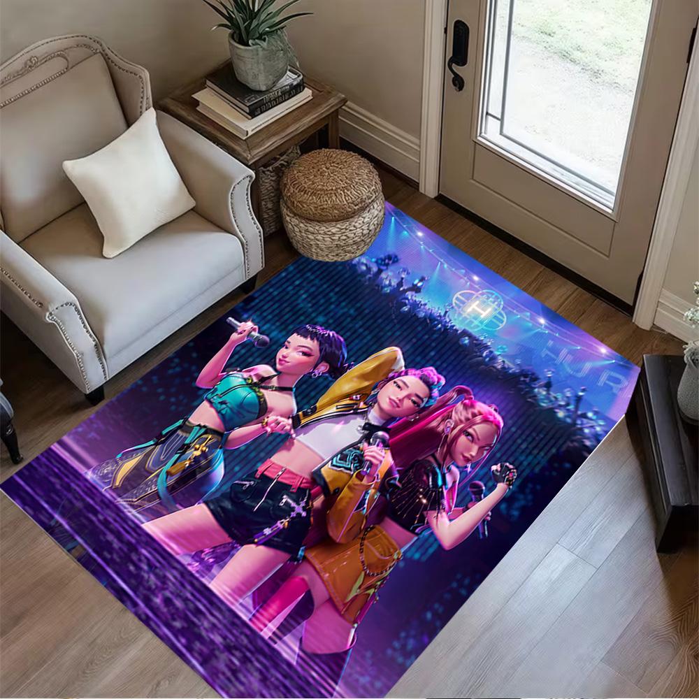 Futuristic Fashion Icons Area Rug Perfect for Hallway Outdoor Decorate room Entryway Antislip Carpet Decorate Offices