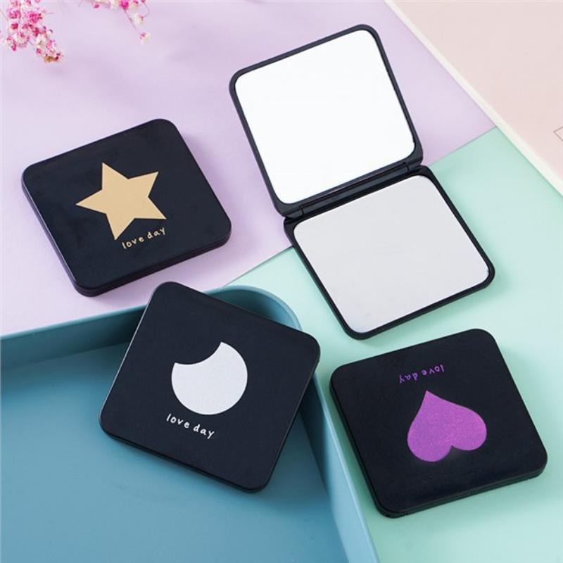 Portable Foldable Makeup Mirror Double-Sided Mirror Student Dormitory Desktop Multifunctional Fashion Decorative Mirrors Gift