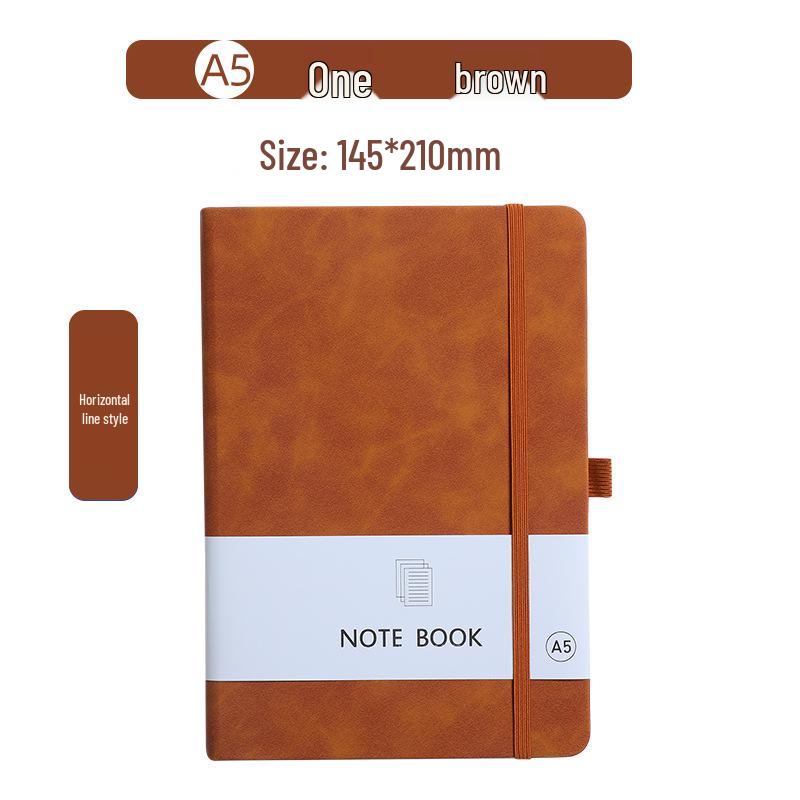 Portable A7 Color Elastic Band Notebook - Student Memo with Skin Feel Leather Cover