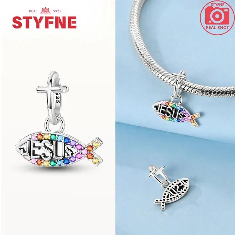 Real Copperour Lady Charm Bead The Virgin Mary Dangle Fitoriginal Bracelet Fine Jewelry Diy Gift For Women