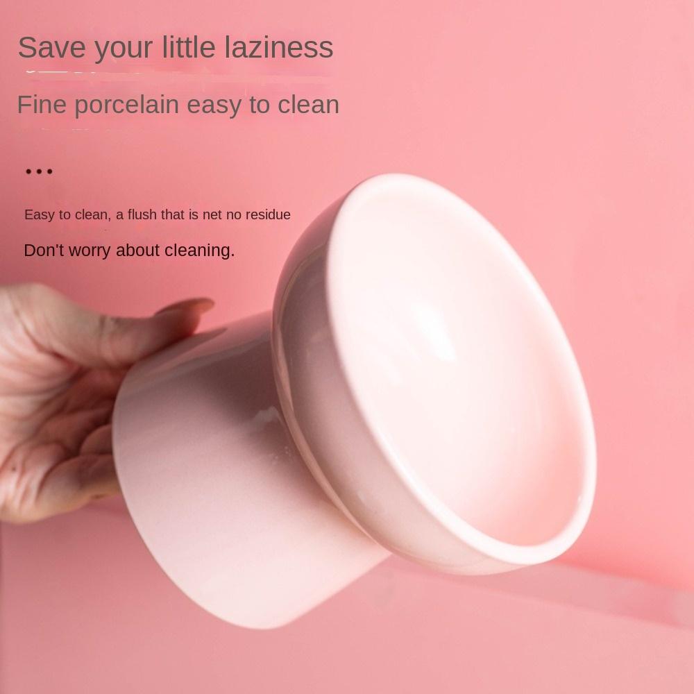 Ceramic Cat Elevated Bowl High Foot Pet Feeding Dishes Nordic Style Dog Food Water Feeders  Kitten