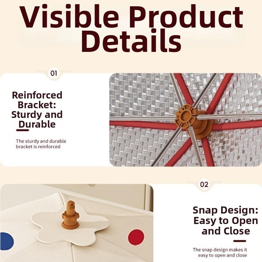 Umbrella Style Vegetable Cover Aluminum Foil Insulation Cover Reusable Dust Cover  Kitchen