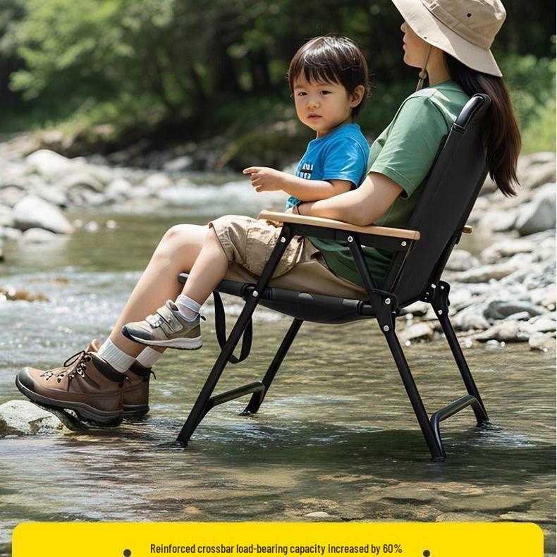 Portable Outdoor Carbon Steel Folding Chair for Picnic, Beach, Fishing, and Leisure