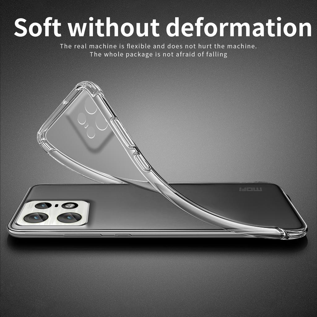 MOFI For Motorola Edge 50 Pro 5G Case Slim Transparent TPU Phone Cover