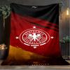 1PC German Football Emblem Printed Soft Flannel Blanket Throw for Adult Bedroom Living Room Sofa Camping Travel Fan gifts Christmas Gifts