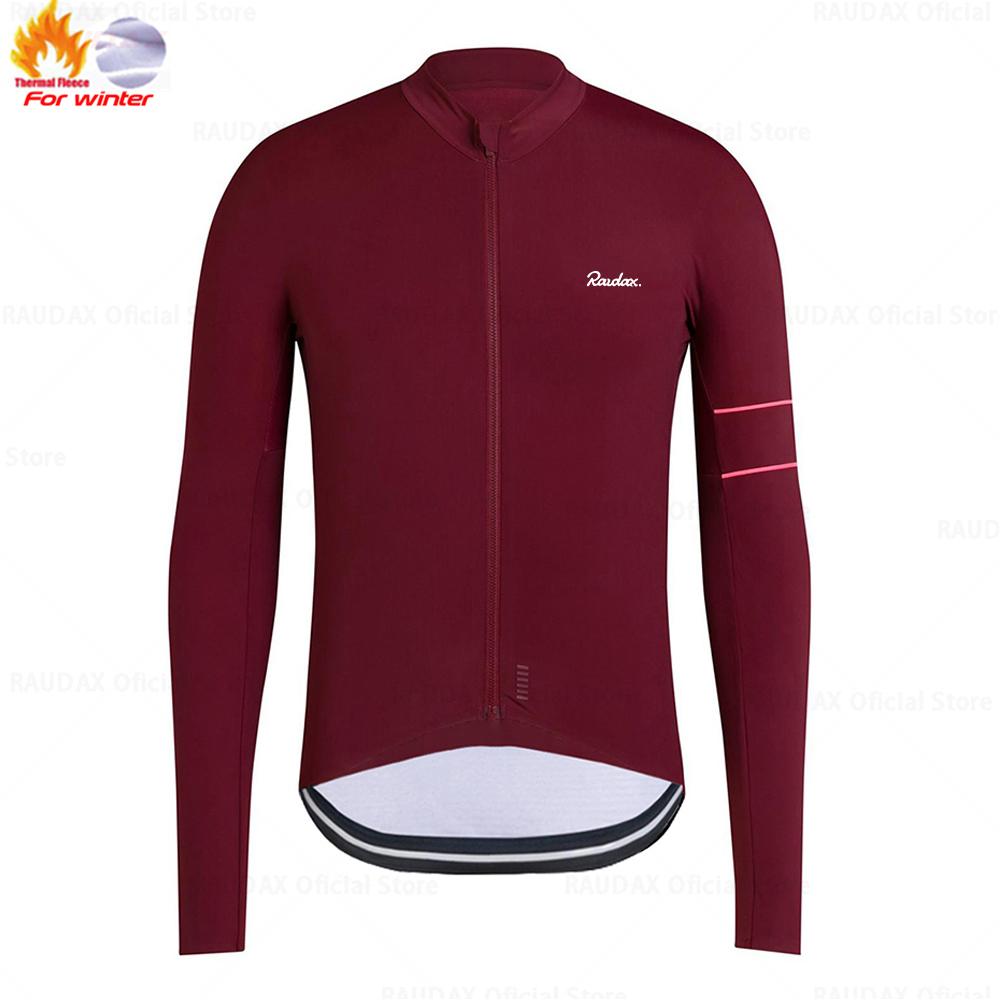Raudax Winter Thermal Fleece Cycling Jersey Set Racing Bike Cycling Suit Mountian Bicycle Cycling Clothing Triathlon Clothing