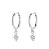 Earrings Femininity High-End Zircon Light Luxury Cross Star And Moon Asymmetric Ear Buckle Jewelry