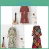 Ethnic Bohemian Long Dress With Polyester Blend Fabric For Party And Casual Wear