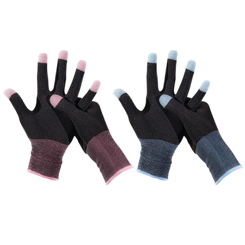 1 Pair Highly Sensitive Five Finger Thumb Sleeve Anti-Sweat Non-Scratch Breathable Compatible for E-Sports Gaming Gloves