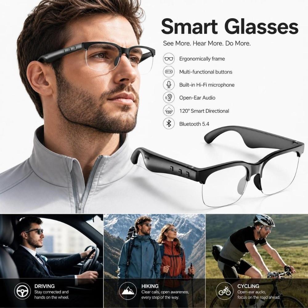 Kabellose Ohrhörer Intelligente Audio-Sonnenbrille Anti-Touch-Technologie Bluetooth Sonnenbrille Unisex