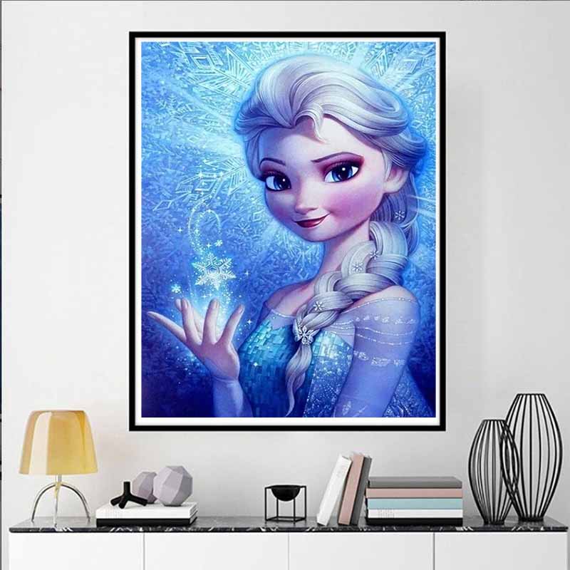 Disney Diamond Painting Frozen Elsa Magic Theme Art Painting Rhinestone 5D Mosaic DIY Cross Stitch Gift Home Decor