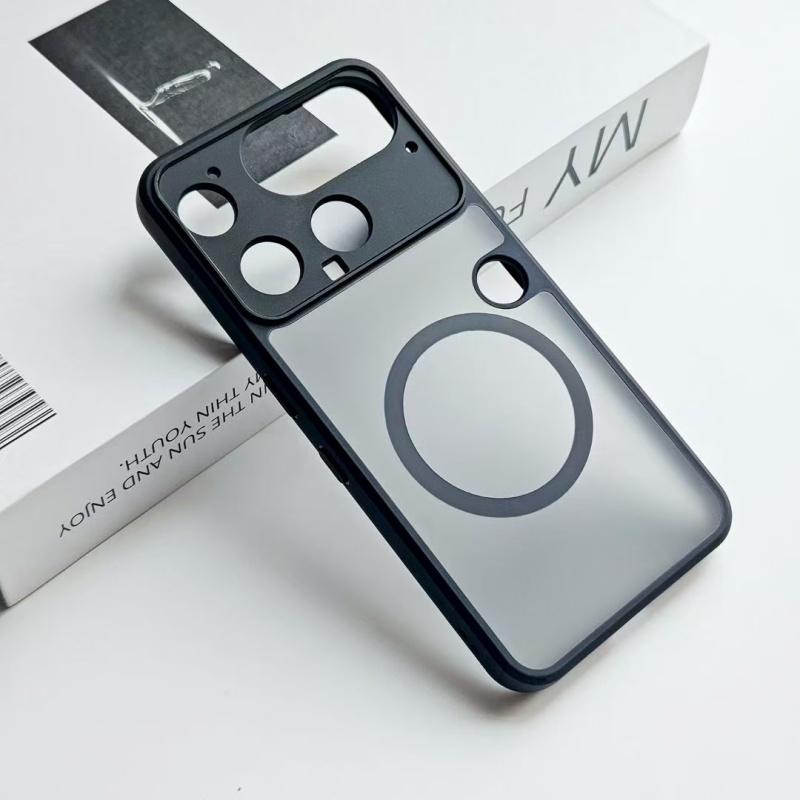 

For Nothing Phone 3 Case Magsafe Skin Friendly Full Camera Lens Protection Matte Shockproof Anti-Fingerprint Back Case Cover Pc + tpu матовий чорний колір