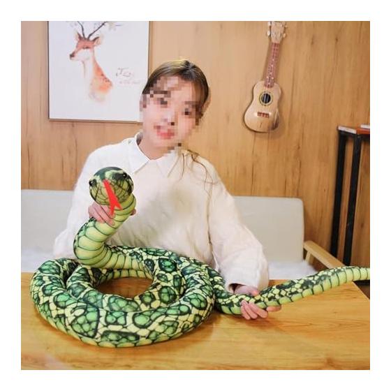 Giant Snake Plush Toy 100cm/160cm/200cm/300cm, Soft & Cuddly, Premium Simulation Animal, Home Decor, Unique Gift, Store Display, Perfect Present