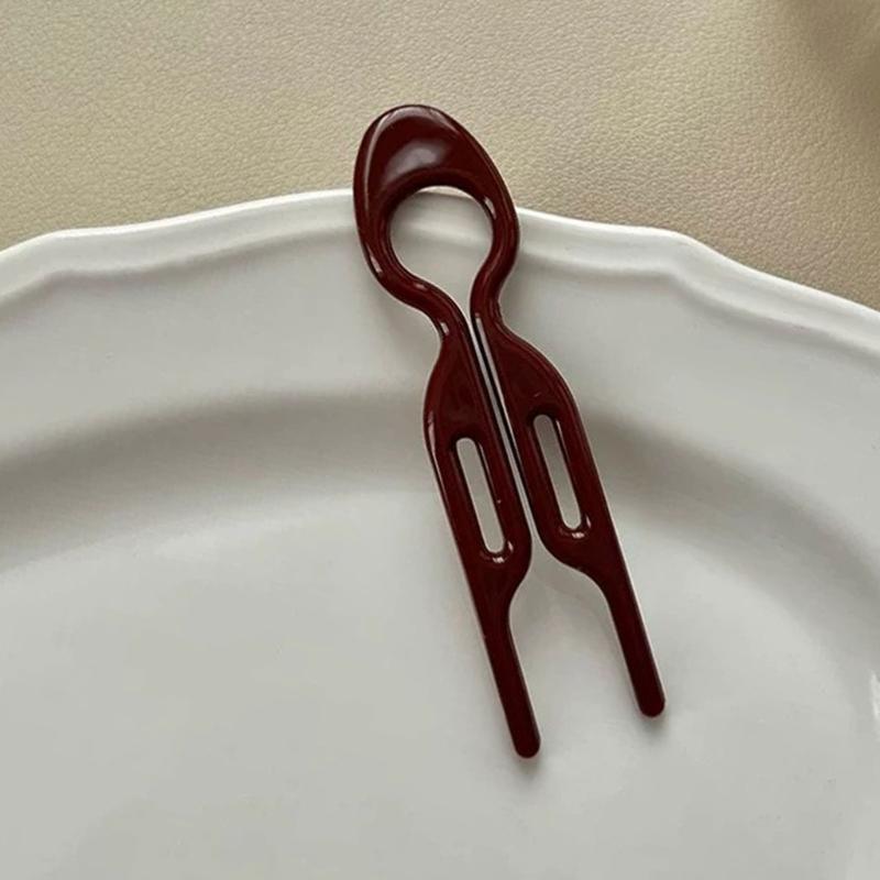 12PCS French Twists Hairpins Practical Plastic U Shaped Pins Hair Accessories For Secure Updos Fine To Long Hair