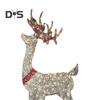 Christmas Lighted Reindeer Decorations Glowing Plastic Deer Ornaments with LED Lights for Indoor Outdoor Holiday Display