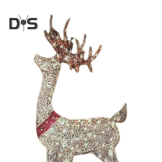 Christmas Lighted Reindeer Decorations Glowing Plastic Deer Ornaments with LED Lights for Indoor Outdoor Holiday Display