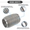 ABSOPRO Flexibilní výfuková trubka Univerzální pro odolnou nerezovou trubku stříbrné barvy, 76x152mm, Vlnovec, Auta, Ocel,