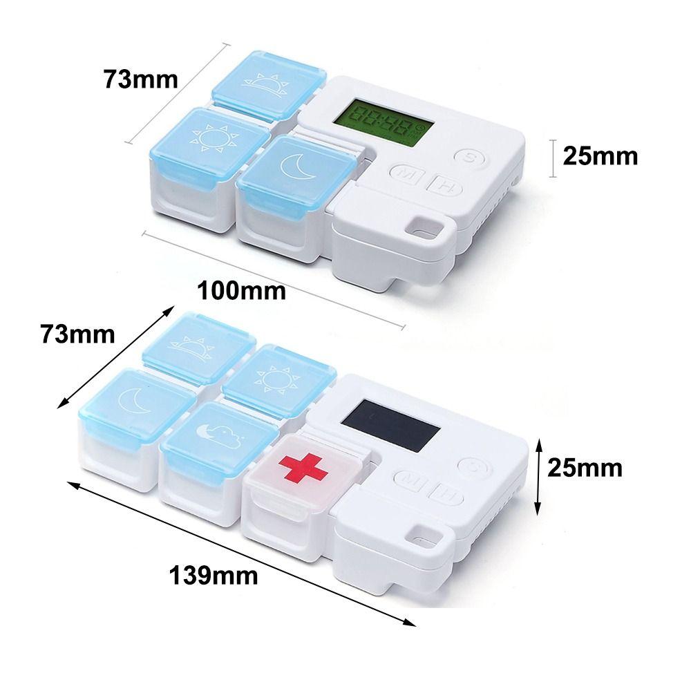 Alarm Timer Pill Storage Box Smart Reminder Medicine Box New Weekly Pill Organizer  Daily