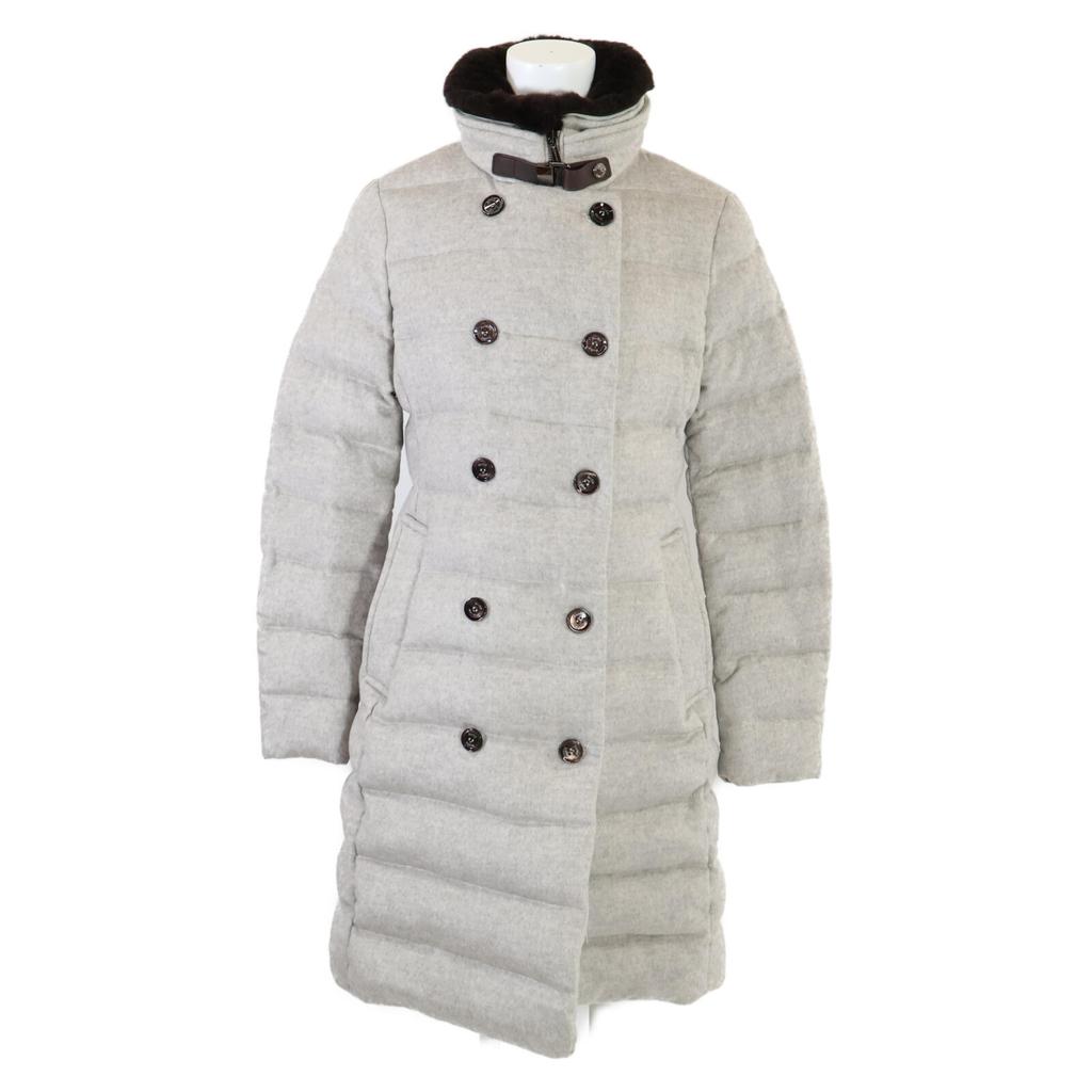 MOORER [Good Condition/domestic Regular] LONGAN-LS9 Wool X Cashmere Chin Strap Double-breasted Down Jacket Coat 40 grayUsed