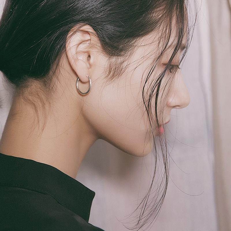 925 Stříbrné Jednoduché Náušnice Kroužky na Chrupavku Ucha Pro Ženy Malé Kroužky Sponka na Chrupavku Ucha Kulaté Kruhové Náušnice Kroužky dárek