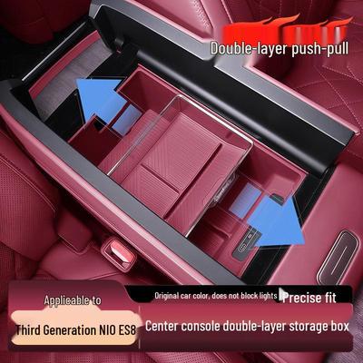 Passt für 26 Nio ES8 Modelle: Armlehnenbox Aufbewahrungs-Organizer für Auto-Innenräume