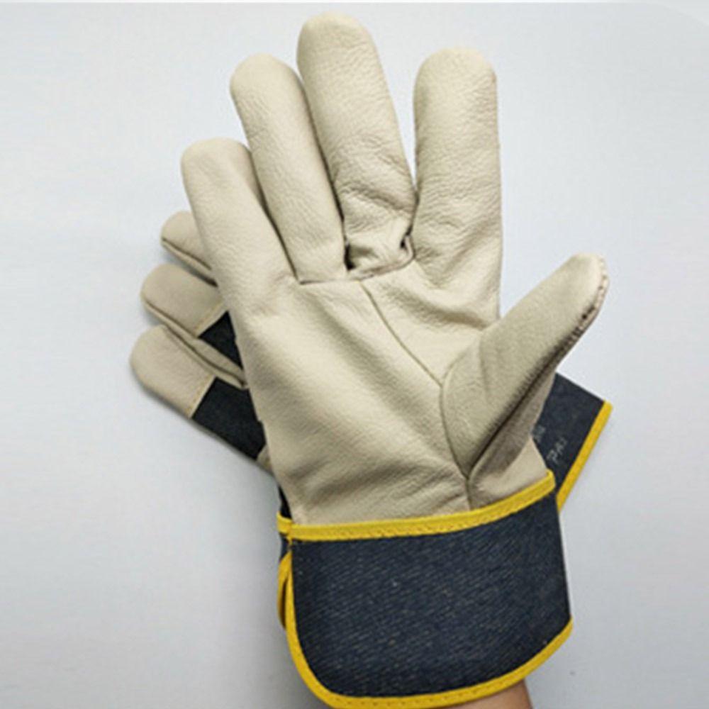 Welder Supplies Protective Mittens White Work Safe Gloves Tool Welding Gloves  Workplace