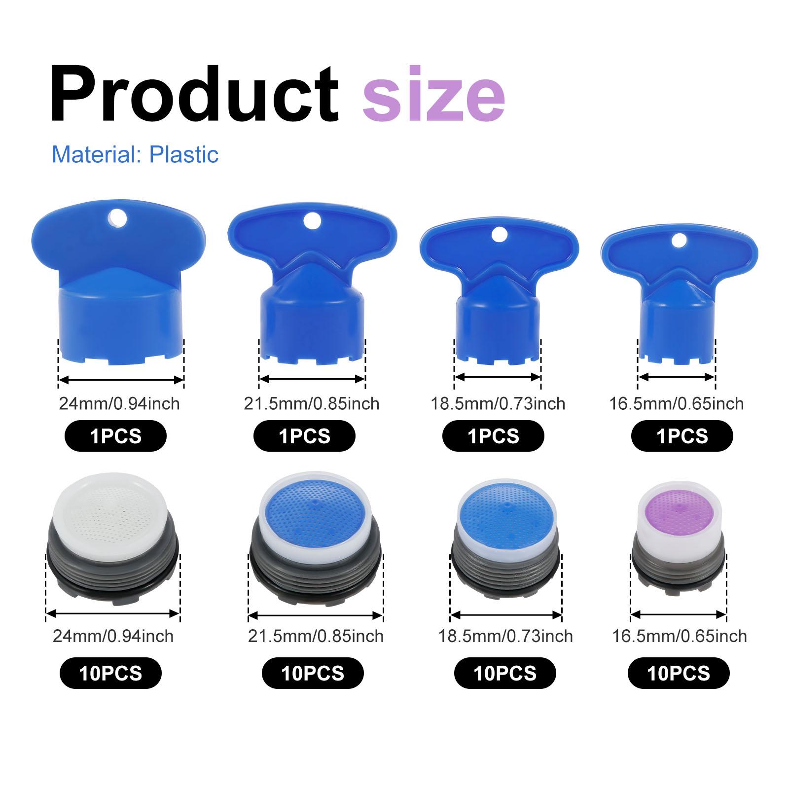 

40 шт. Аэратор для смесителя Экономия потока Ограничители Защита от брызг Водосовместимый Резьбовой M16.5 18.5 21.5 и 24 мм