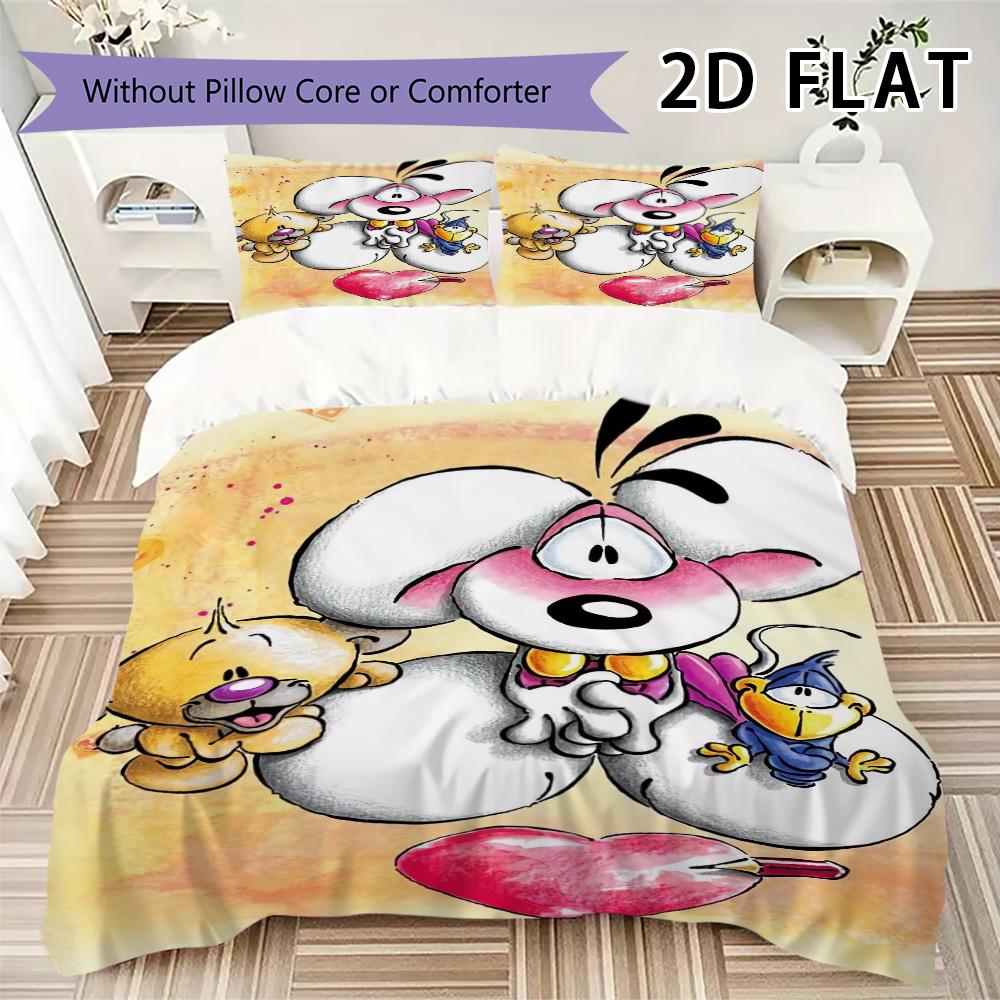 Set Copripiumino con Fantasia Diddl Copripiumino Federa Decorazione per la Casa Regalo di Compleanno (1 * copripiumino + 2 * federe senza imbottitura)