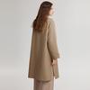 ELLE French Design Melange Petite Coat High-End Straight Long Trench Coat Women coats Khaki ED49346