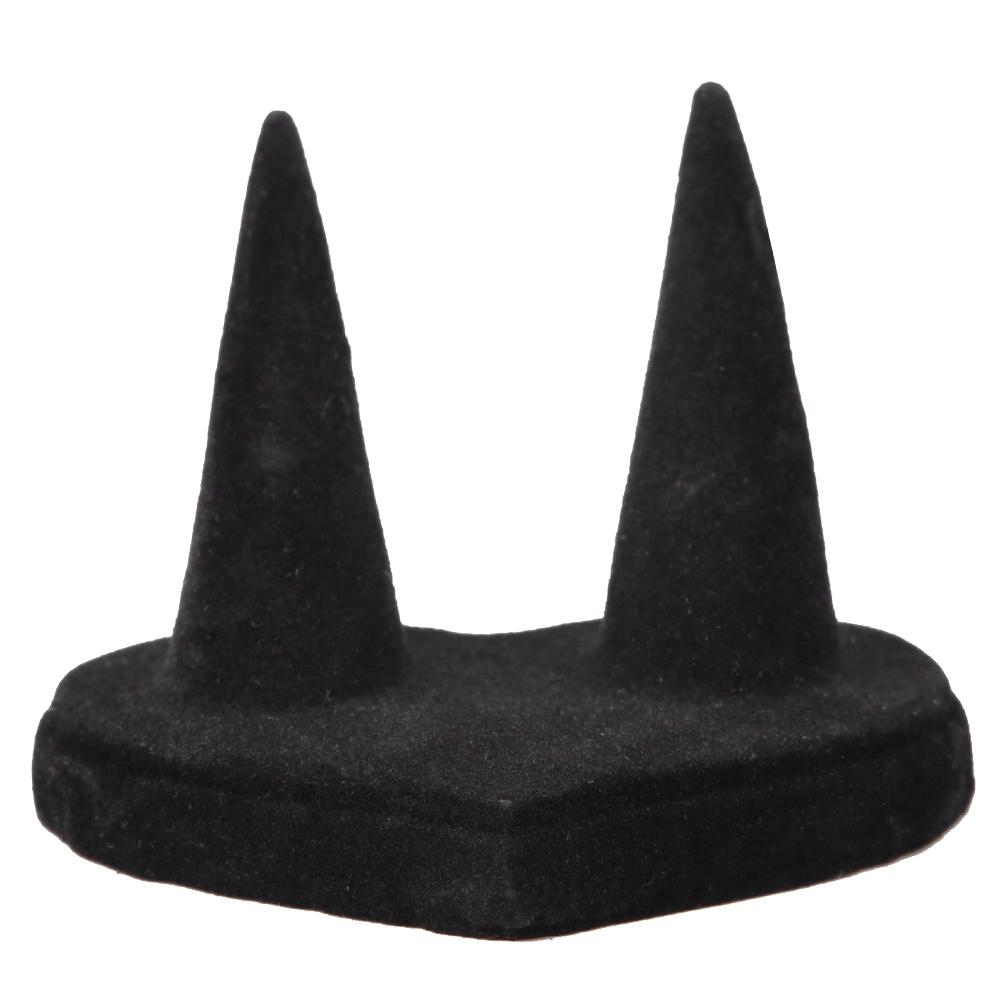 

Black Velet Finger Display Ring Holder Showcase Stand Jewelry Rings Organizer (3 Fingers)