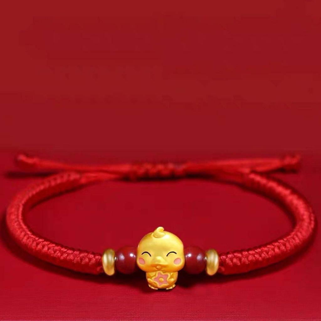 Handmade12 Constellation Zodiac Sign Braided Animal Lucky Bracelet For Men Women Red Rope Gold Color Beads Bracelet Jewelry