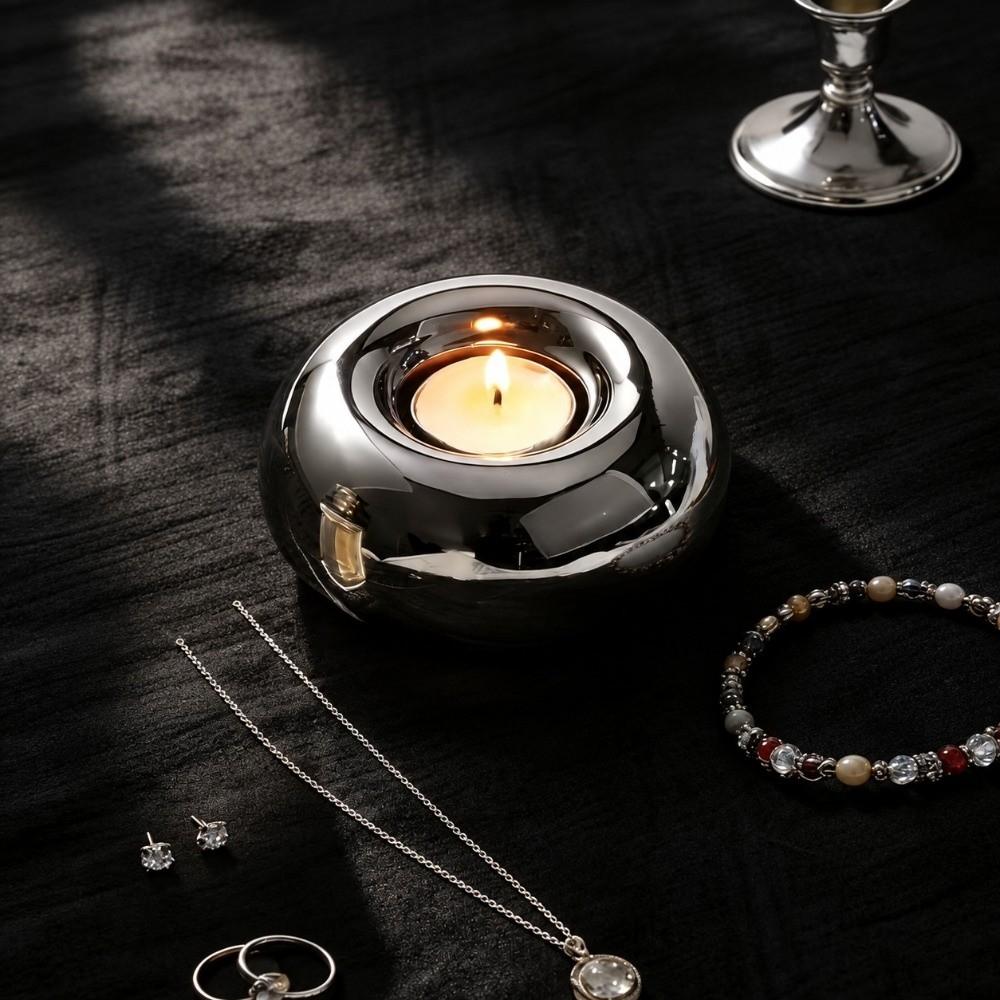 Tire Ornament Ceramic Candle Holder Circular Shape Creative Candle Pedestal Romantic Dinner