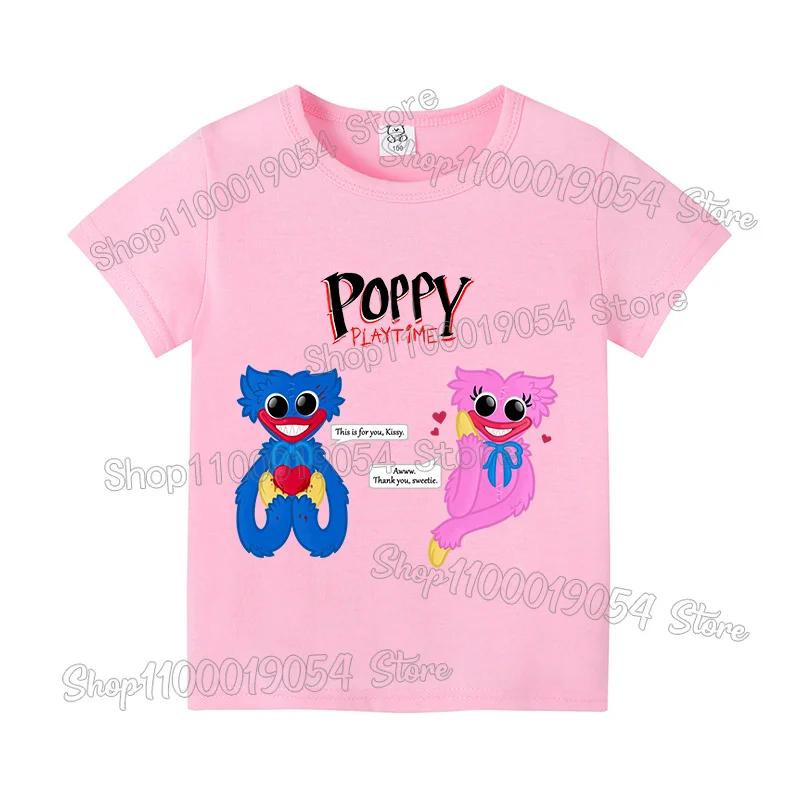 Game Pop-py Playing Time Children T Shirt W-Huggy Girl Boy Short Sleeve Tee Shirt Cartoon Baby Clothes Kids Summer Cotton Tops