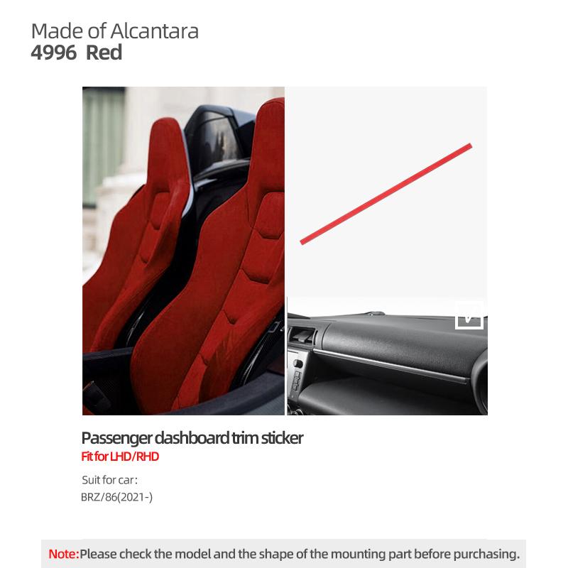 For Subaru BRZ/Toyota GR86 2025- Made of Alcantara Carbon Fiber Dashboard Trim Sticker Co-pilot Decor Car Interior Accessories