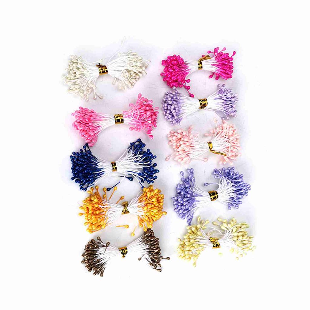 900 Pcs Artificial Flower Stamen Dried Flower Hand Made Stamen Decorative Accessory 3mm