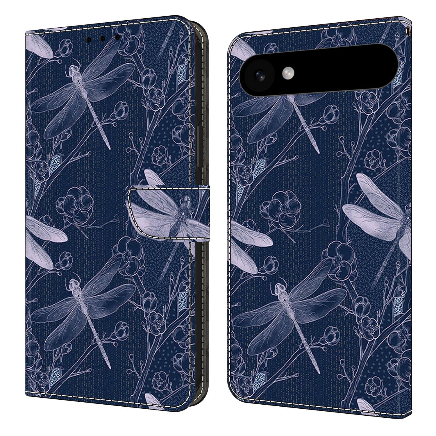 

For iPhone 17 Air Wallet Case Pattern Printing PU Leather Flip Stand Phone Cover Dragonfly